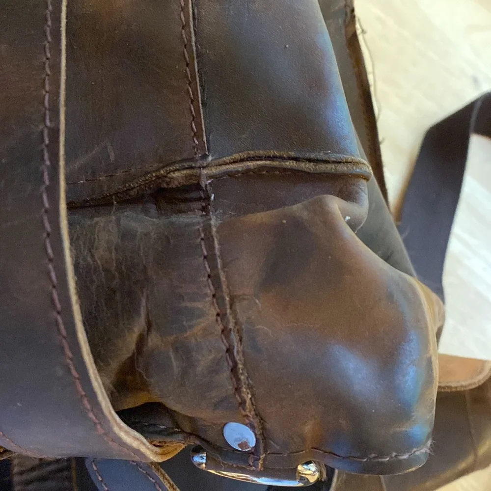 Kattee leather vintage briefcase 17x14x8”